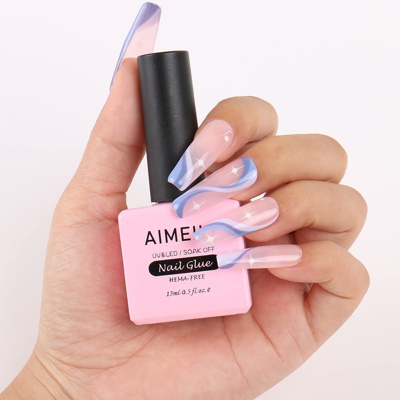 AIMEILI Nail Glue for Acrylic Tips Extra Strong Nail Bond