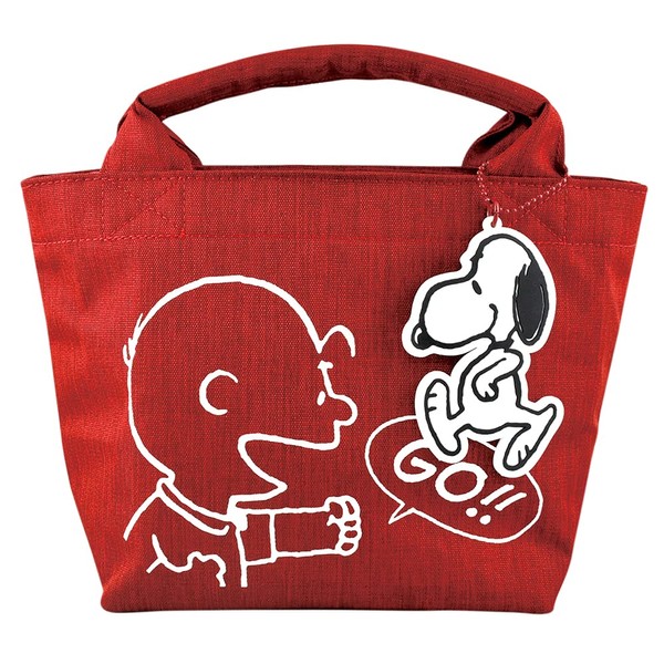 Ken Onishi Peanuts PG-2600 Snoopy Lunch Bag with Charm Red Bag/11.8 x 4.5 x 7.7 inches (30 x 11.5 x 19.5 cm)