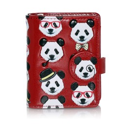 Shagwear Panda Repeat Small Red Zipper Wallet NEW IN STOCK