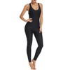 KIWI RATA Womens Butt Lift Blackless Workout Yoga Jumpsuit Sleeveless