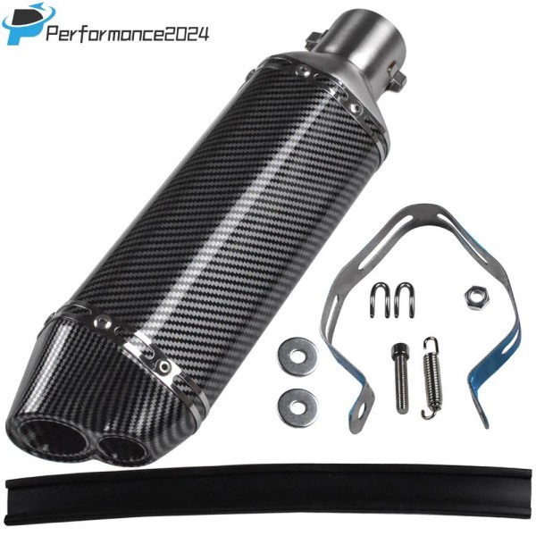Unbranded Stainless Steel Exhaust Pipe 2in Universal Muffler w/DB Killer