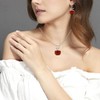 JunyiDIY Women's Red Apple Earrings | Red Stone Dangle Earrings