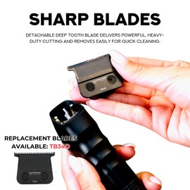 Supreme Trimmer 2Spee ST622 – Cordless Beard & Hair Trimmer for Men | 2-Speed Motor, 180 Min Runtime, Zero-Gap Adjustable Blade, Digital Display, Removable Blade Design