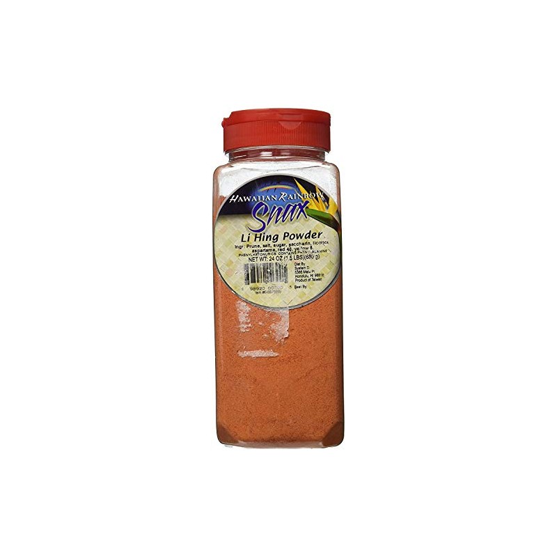 Plum Powder Li Hing Mui 24 Ounce Jar 1.5 Pounds