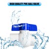 8PCS 3/4" PVC Ball Valve, Shut-Off Ball Valve Socket with