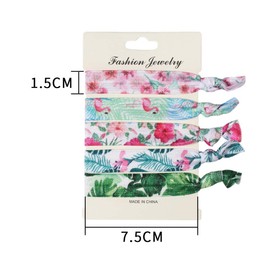 20 Pcs Elastic Hair Ties, Ulbemoll No Crease Ribbons Ouchless Ponytail Holders Elastic Hair Bands Hair Ropes Colorful Party Bracelets Hair Accessories for Girls and Women (Flowers)