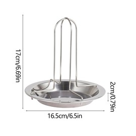 Chicken Roaster Rack Stainless Steel Turkey Standing Holder with Bowl