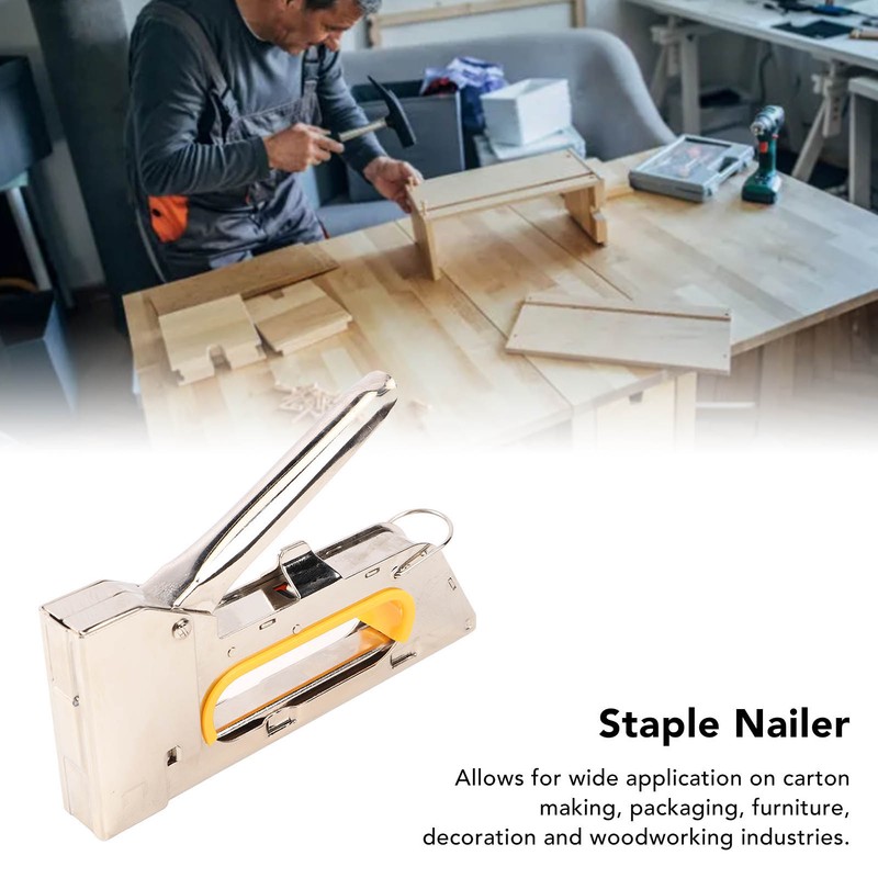 Staple Gun Manual Stapler Nailer Stainless Steel High Capacity for