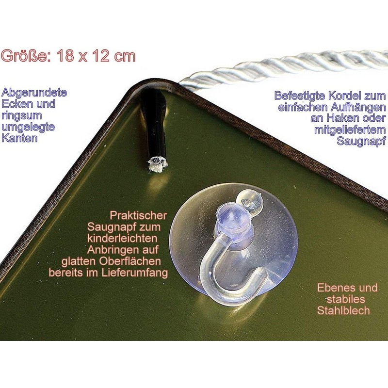 Wine Not? H406 Tin Sign with German Text 18 x