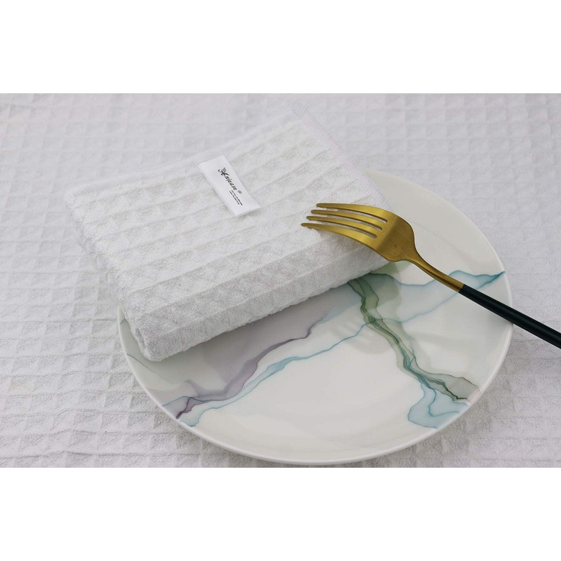 Aniease Microfiber Kitchen Towels, Dish Drying Towels, Super Absorbent, Quick