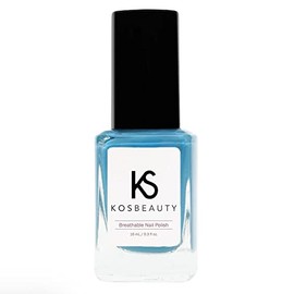 KOSBEAUTY Breathable Nail Polish, Ocean Blue, 0.3 fl oz.