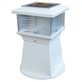 Dock Edge + Solar Piling Light, White