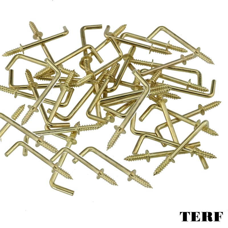 TERF® 38mm Square Bend Shoulder Cup Hook Screw 38mm (1.5