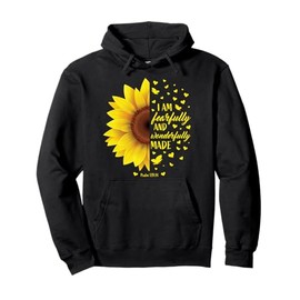 Christian Bible Verse Gifts Women Teen Girls Cute Sunflower Pullover Hoodie