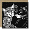 Beau Willows Black And White Cat Card - Happy Birthday