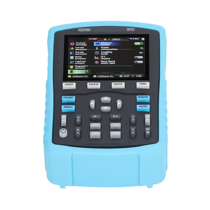 Fluorescent Digital Oscilloscope 2.8in Display 3000mAh Dual Channel Signal Generator