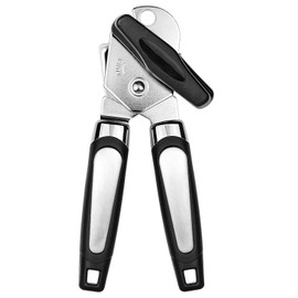 3 in 1 Stainless Steel Tin Opener - Multifunction Can Opener with Non-Slip Soft Grip Handle, Heavy Duty Manual Tin Opener with Magnet, Stainless Steel Tin Opener Can Opener Perfect Kitchen Tool Black