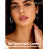 Geveay Thin Silver Hoop Earrings for Women Hypoallergenic 925 Sterling