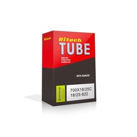 Ritech inner tube 700x18/25 presta valve 48mm threaded in box