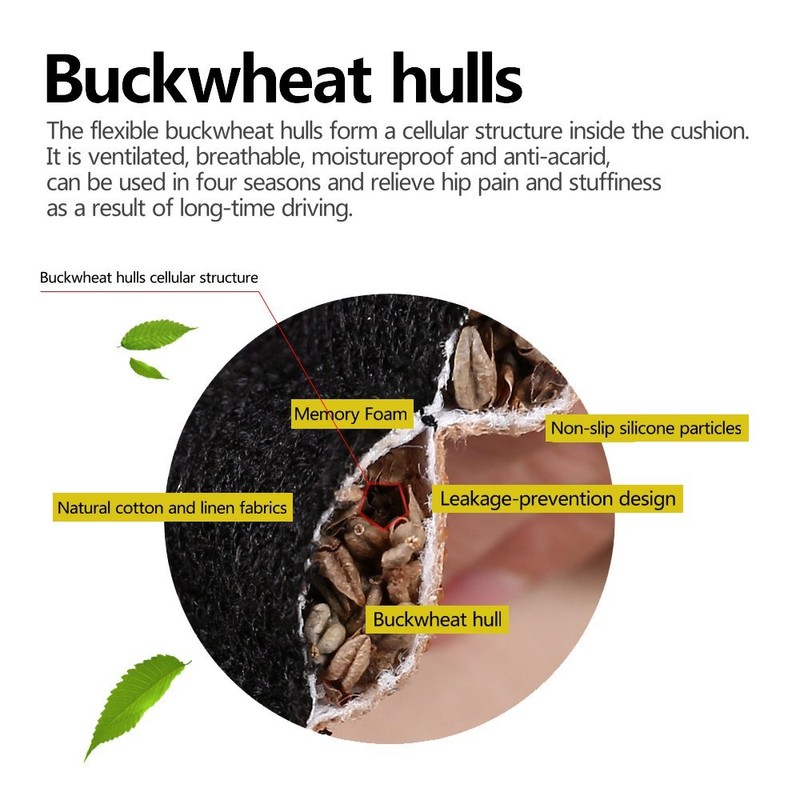 Suninbox Rear Car Seat Covers,Buckwheat Hulls Back Car Seat Covers,Ventilated