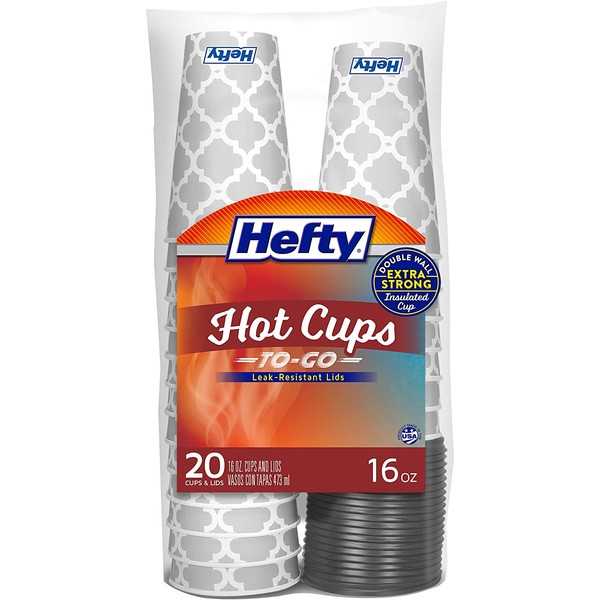 Hefty Disposable Coffee Cups with Lids