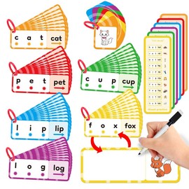 Phonics Flash Card ，Kasfalci，Learn to Read ，Blends and Digraph Cards ,phonics games， sight word games，learning activity，educational toys:_cvc