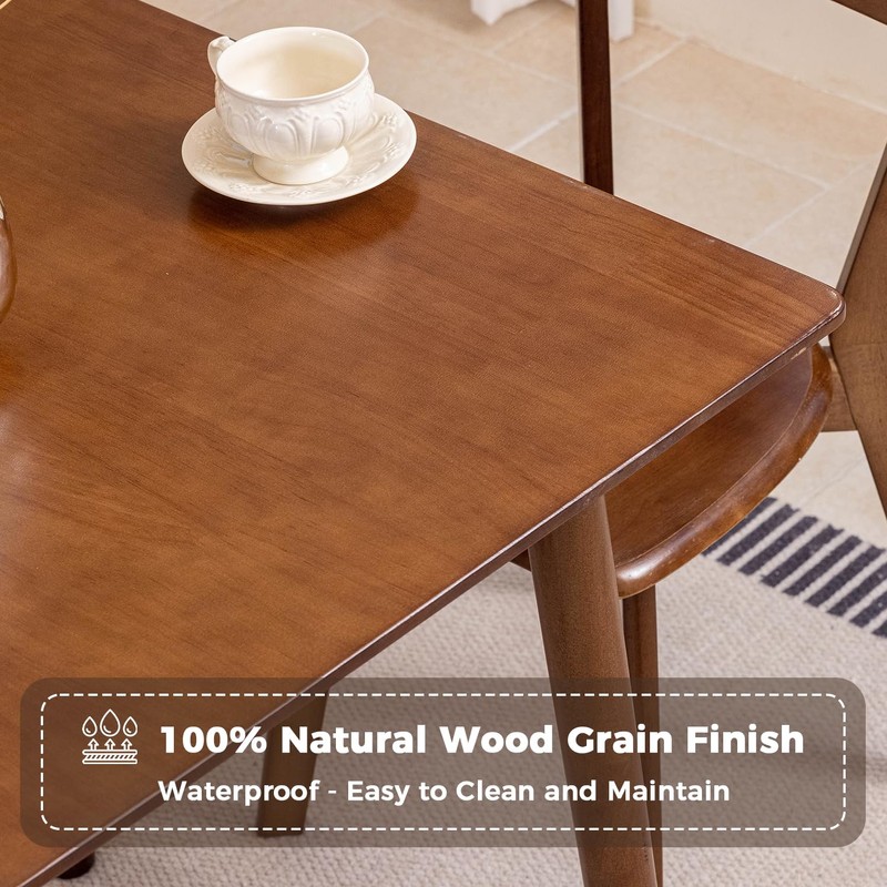 DELAVIN 29.5" Solid Wood Dining Table, Modern Small Dining Table,