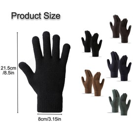 GMYIAK Winter Warm Touch Screen Knitted Gloves,Womens Thermal Gloves for Outdoor Cycling Running Hunting Skiing Climbing Sport,Winter Thinsulate Gloves for Men (Cyan)