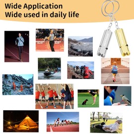 Heptour Emergency Whistles,2PCS Premium Safety Survival Whistle with Lanyard Keychain,High Pitch Double Tubes Coyote Whistle for Outdoor Hiking Camping Hunting Boating Rescue Signal Whistle Lifeguard