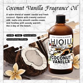 HIQILI Coconut Vanilla Fragrance Oil - 5.07 Fl Oz