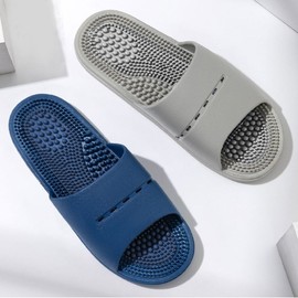 Acupressure slippers, home slippers, non-slip, noise-reducing Black 44-45 2ea