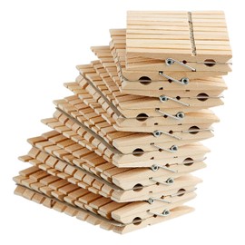 Pack of 100 wooden clothes pegs (2 x pack of 50)