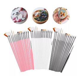 Veraly Set Pinceles Para Mano Alzada Decoracion De Uñas Pincel 15pz