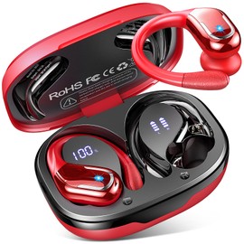 Wireless Earbuds Sport Bluetooth Headphones 5.4, 75Hrs Stereo New Bluetooth Earbuds with 4 HD Mic, Over-Ear Buds with Earhooks ENC Noise Canceling Earphones, IP7 Waterproof Headset for Workout/Running