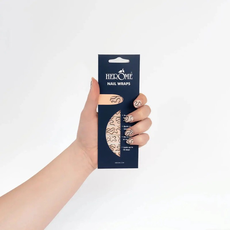 Herôme Nail Wraps Nude Waves