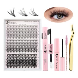 Mafita® Blister Maquillaje Extensión Kit Para Pestañas Li Lash Mink Rizado Postizas Diy Accesorios Fibras Mix Pack Espesor 0.07mm 10d/20d/30d 8-16mm Negro