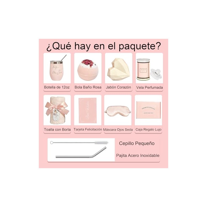 Regalos de Cumpleaños para MujerCanasta de SPA Relajante-Paquete de Cuidado