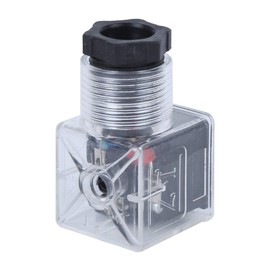 KIMISS Solenoid Valve Adapter, 5 Pieces, Solenoid Plug, Hydraulic Valve, Transparent Voltage, Universal DC24 IP65, Polyamide (Nylon) and Polycarbonate, Solenoid Valve, 5 Ports, 1/4 Inch (6.35 mm),