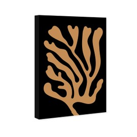 Wynwood Studio Nautical and Coastal Contemporary Wrapped Canvas Art - Coral Mnimalist, Wall Art for Living Room, Bedroom, and Bathroom, 16" x 24", Blue and White Home Decor