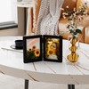 decorUhome Double 5x7 Picture Frame Vertical, Engineered Wood Bifold Photo