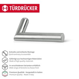 JUVA Cylinder Rosette - Matt Round Stainless Steel Door Rosette - H8250 | PZ-Cylinder Inner Door including Mounting Material | Solid Stainless Steel Key Rosette | 1 Pair of Door Rosette Covers for Interior Doors