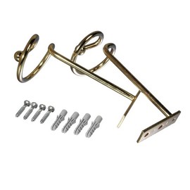 Liedeco Draping Hooks for Curtains, Pack of 2, Brass