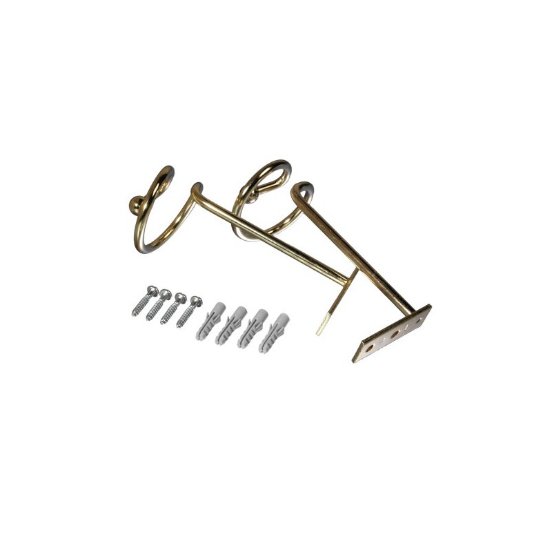Liedeco Draping Hooks for Curtains, Pack of 2, Brass
