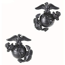 Marine Corps Service Collar Device: Enlisted - Black Metal