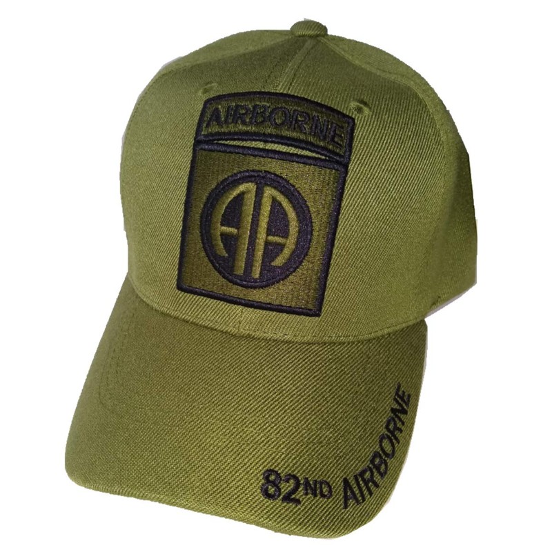 82nd Subdued Emblem (Emblem Only) Baseball Cap (Green)