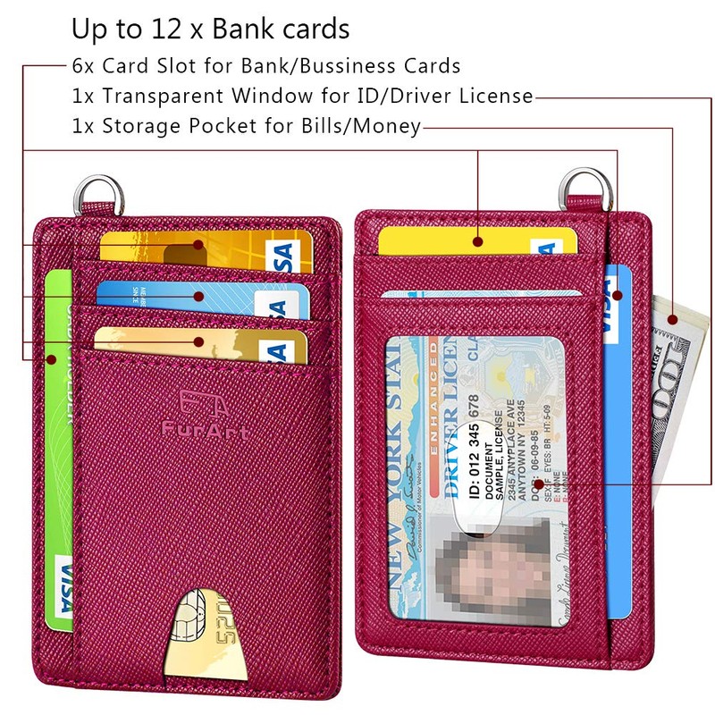 FurArt Slim Minimalist Wallet, Front Pocket Wallets, RFID Blocking, Credit