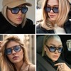 AENMTU Trendy Designer Inspired Aviator Sunglasses for Women Men Hexagonal