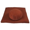 Kapok Zafu, Zabuton and Support Meditation Cushion Set (3pc), Clay