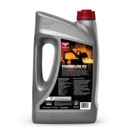 TRIAX Powerflow MV 46 - Multi-Viscosity Hydraulic Oil - 6,000 Hour Extended Life, Triple Anti-Wear, True All Season, Pour Point Down to -45F, Virtually Zero Foaming (4 Gallon Pack)