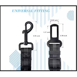 PUEENOD 2 Pack Dog Seat Belt Adjustable Dog Car Seatbelts for Vehicle Nylon Pet Safety S